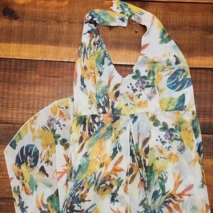 Tropical Floral Hi-Lo Romper